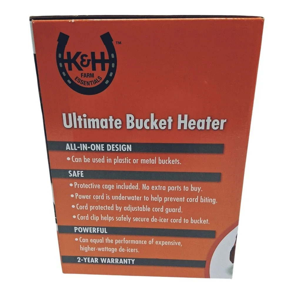 K&H Farm Essentials Ultimate Bucket & Stock Pond Tank Heater Stock Deicer Horses